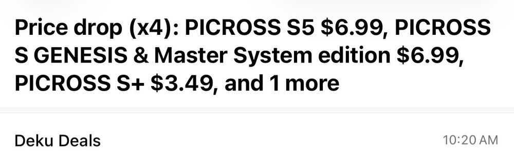 An email at 10:20am informing me there’s a Picross sale on the Nintendo eShop