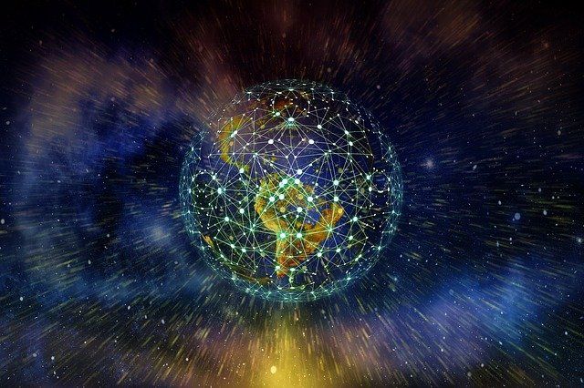 Image of a network surrounding the earth