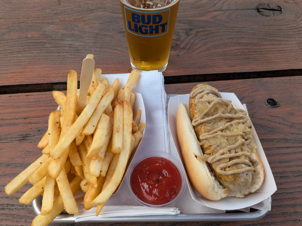 beer, brat, & fries