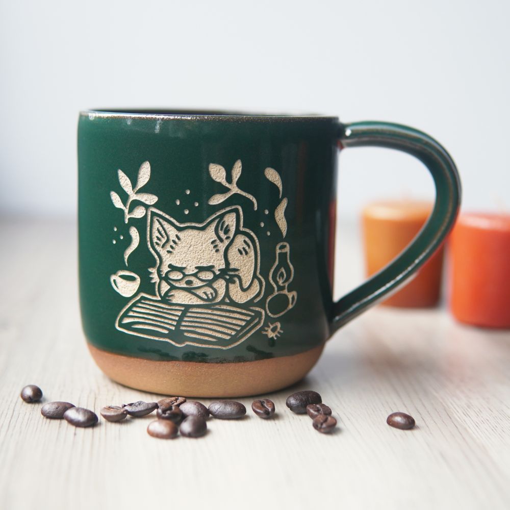 Book Cat mug