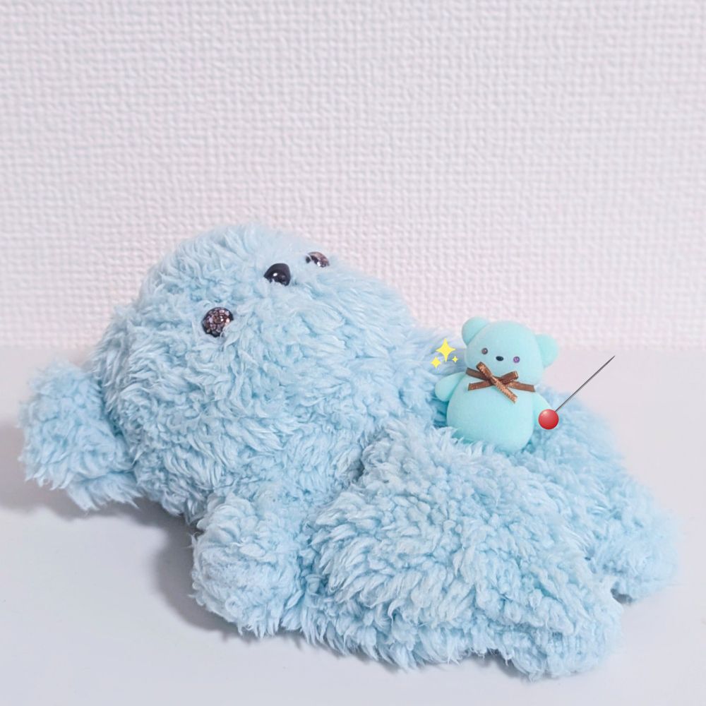 キラキラおめめのぬいぐるみ nuinui
チョコミント 制作中です。