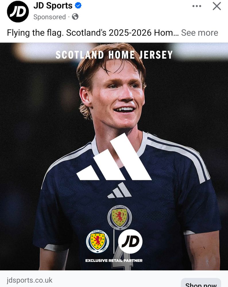 A faked-up image of Scott McTominay in the new Scotland top, which would look perfectly lovely with white shorts and red socks.