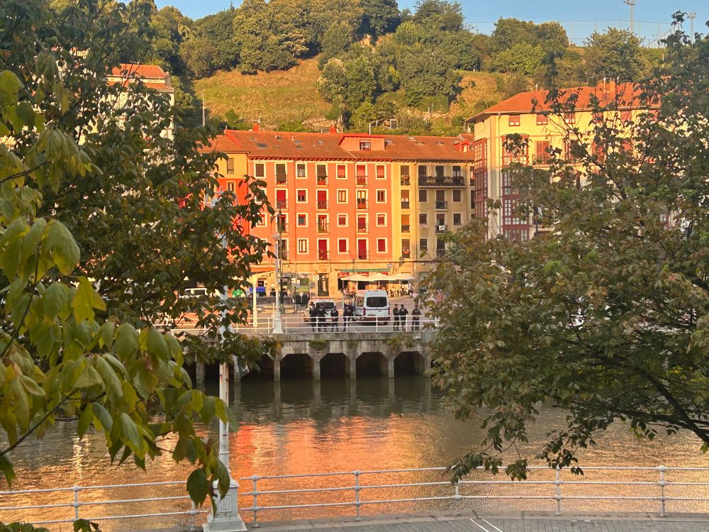 Late evening looking across the river Nervión, Bilbao