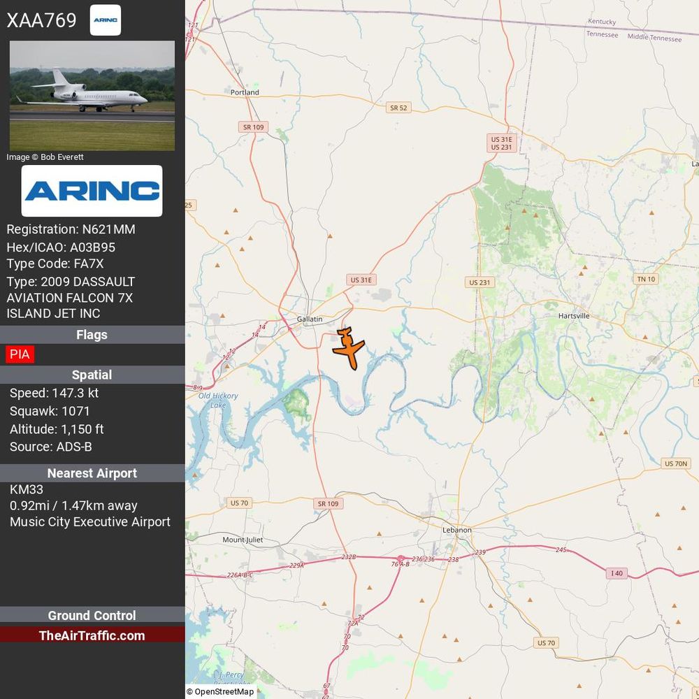 Reg: N621MM On Ground: False Alt: 1150 Last Contact: 0:00:00.200585 Trigger: data acquisition