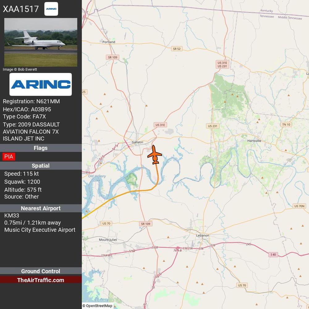 Reg: N621MM On Ground: None Alt: 575 Last Contact: 0:05:07.179254 Trigger: data loss