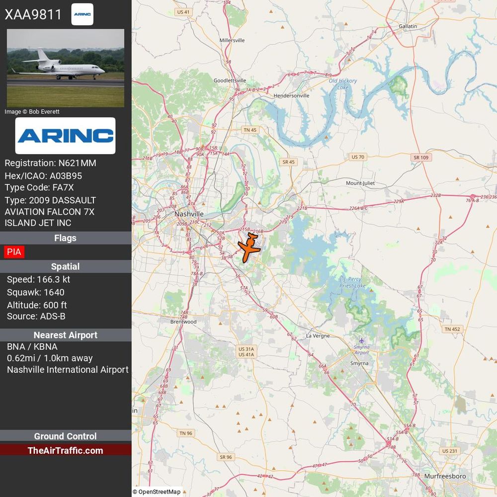 Reg: N621MM On Ground: False Alt: 600 Last Contact: 0:00:00.300574 Trigger: no longer on ground