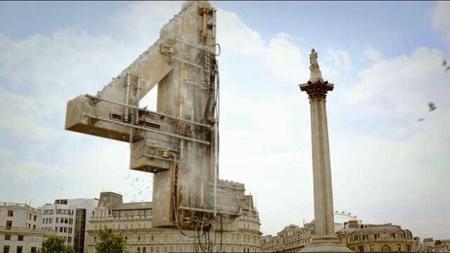 A picture of the Channel 4 ident "Pigeons" from the 2004-2015 era of Channel 4, but they killed the pigeons. 