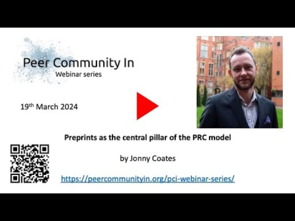 PCI Webinar Series - Jonny Coates - Preprints as the central pillar of the PRC model