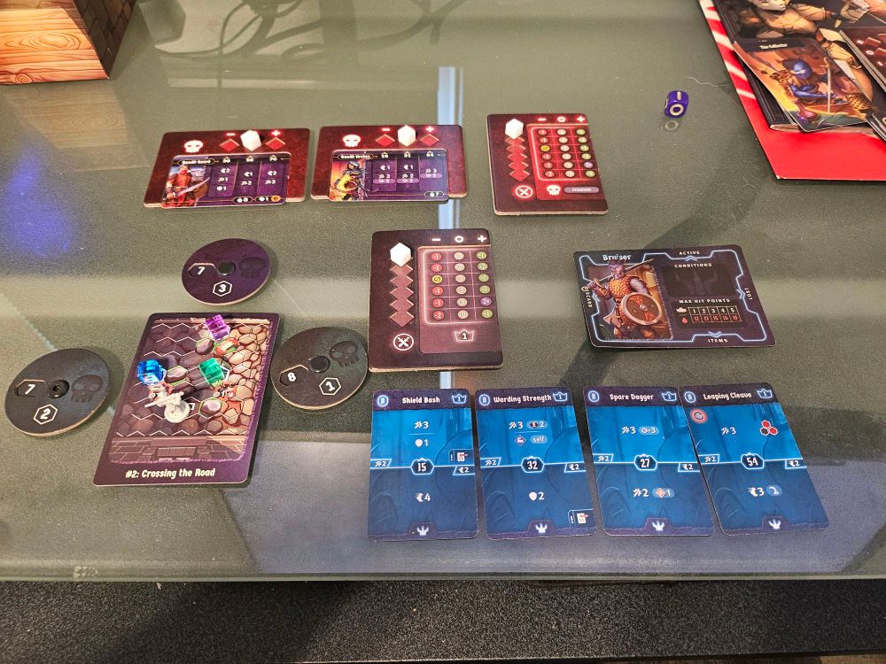 The pieces of an actual scenario from the game