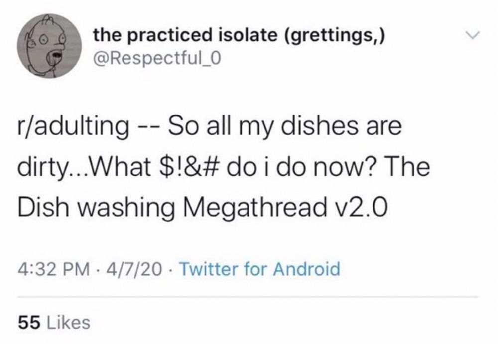 @Respectful_0 r/adulting -- So all my dishes are dirty...What $!&# do i do now? The Dish washing Megathread v2.0 