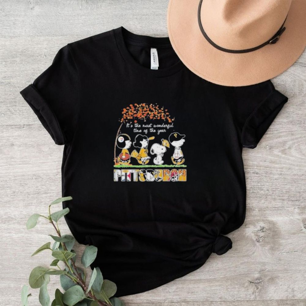 The Peanuts Movie Characters Pittsburgh Sports It’s The Most Wonderful Time Of The Year 2024 Shirt - Limotees Fashion t-shirt online