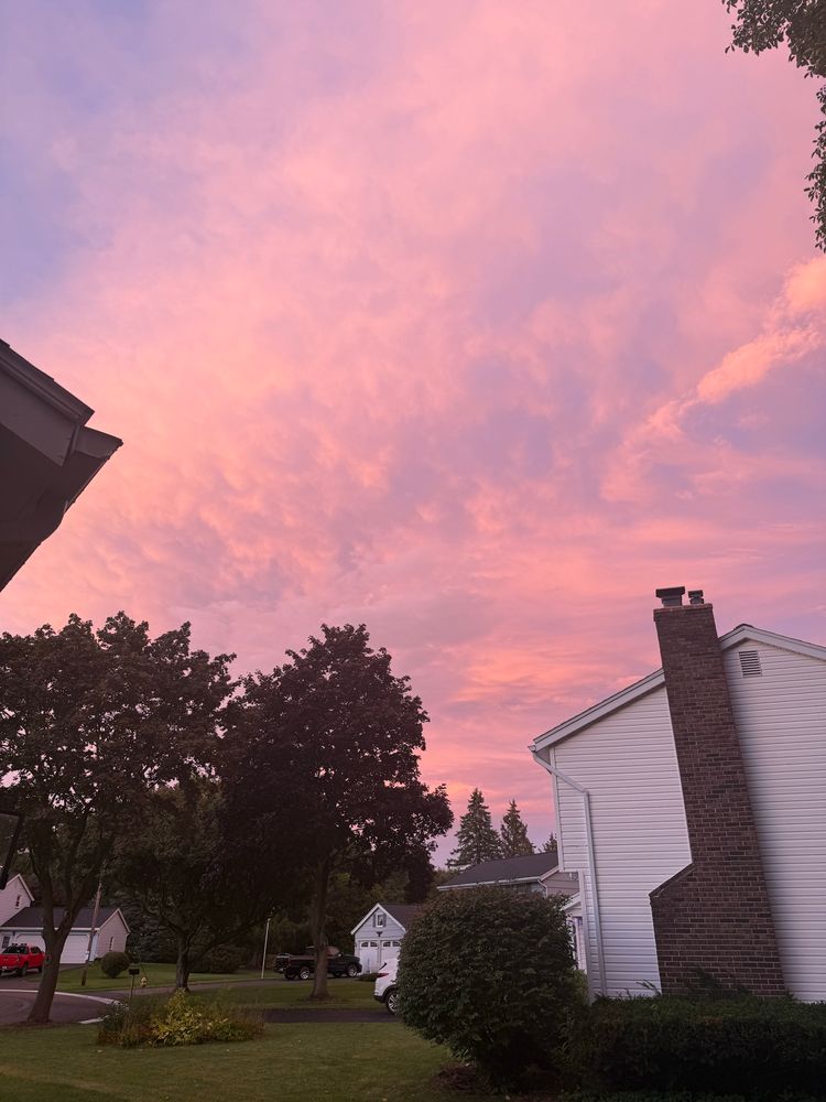 pink clouds during sunset