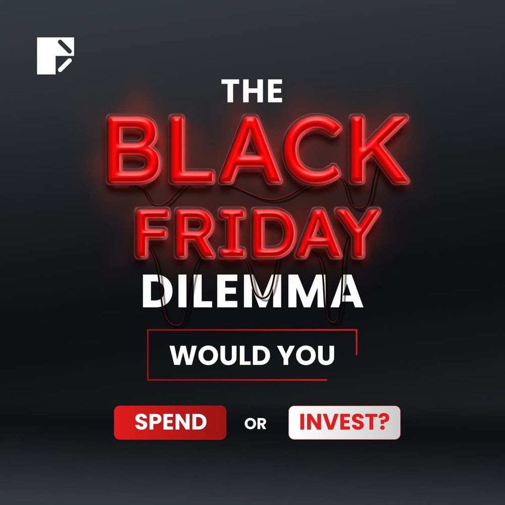 🖤 The Black Friday Dilemma 🖤 

This season, the choice is yours: Spend 🧺 or 🚀 Invest? 🤔 

💡 Slide through and see how $100, $500, or $1,000 could redefine your financial goals. 👉 What will you choose? Let us know in the comments! 

#BlackFriday #SpendOrInvest #DooPrime #InvestSmart #FinancialFreedom