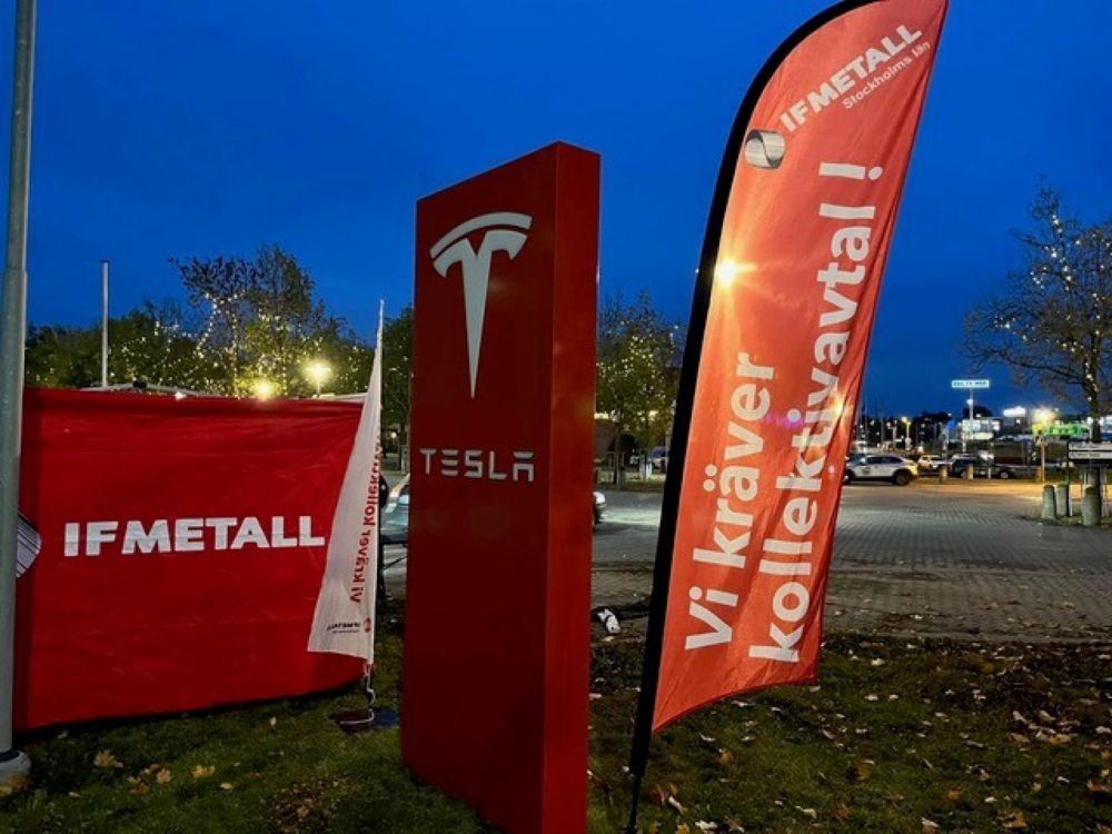 Tesla Faces its First Ever Strike after Refusing to Negotiate with Swedish Union ✦ OnLabor