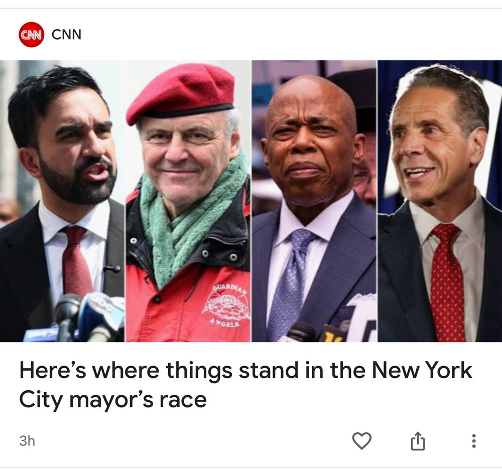 Image of four men running for New York mayor. Here’s where things stand in the New York City mayor’s race 