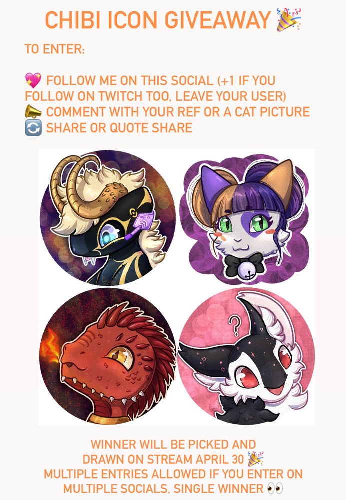Chibi icons examples and rules for the giveaway 
