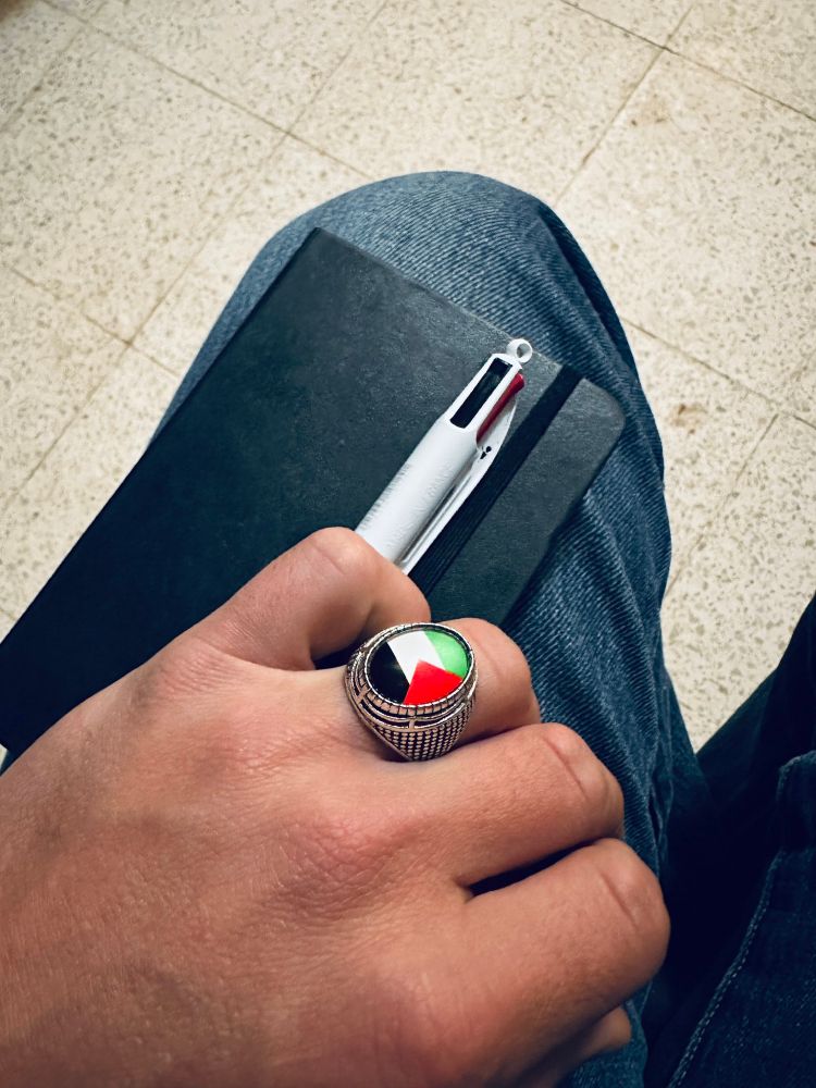 Bague au drapeau de la Palestine 