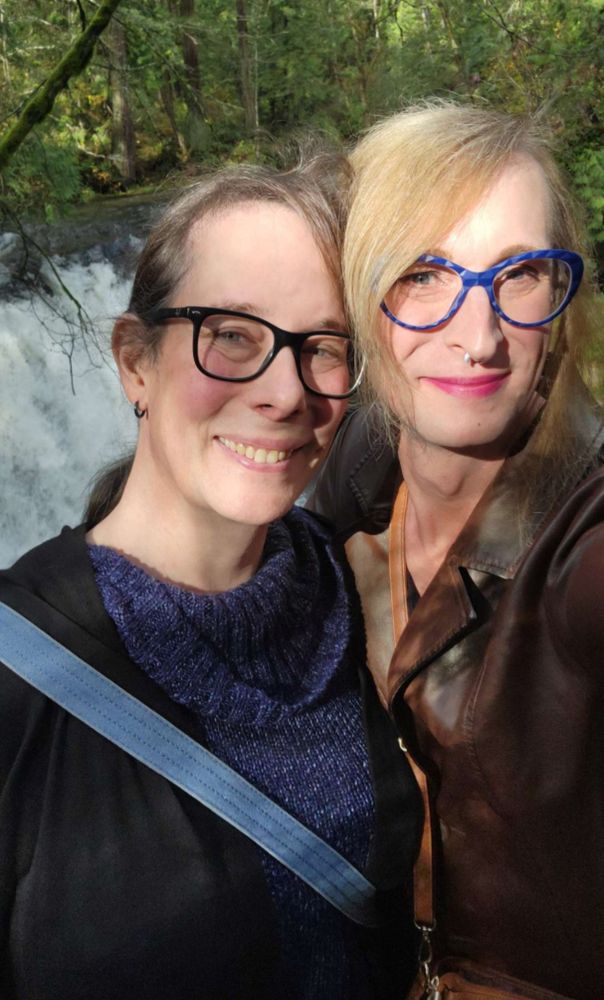 Jini and her partner Remi at Whatcom Falls