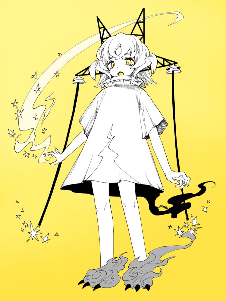 オリジナルキャラクターの電気ドラゴン