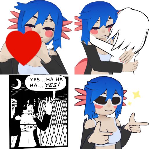 an assortment of emotes including from my discord server.