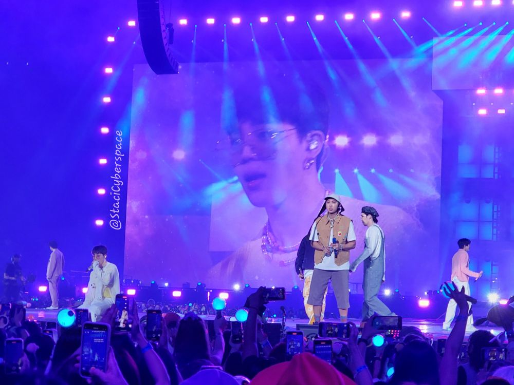 Yoongi knew Jimin was standing up soon she he started moving way across the stage towards him.