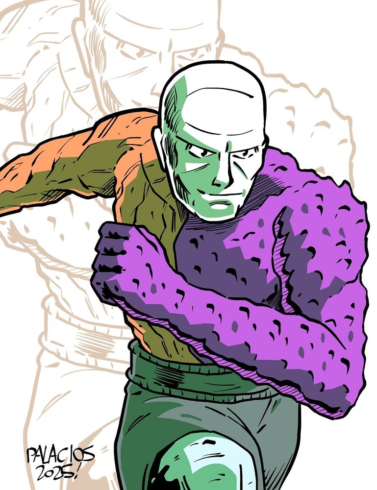 Color illustration of Metamorpho rushing into action.