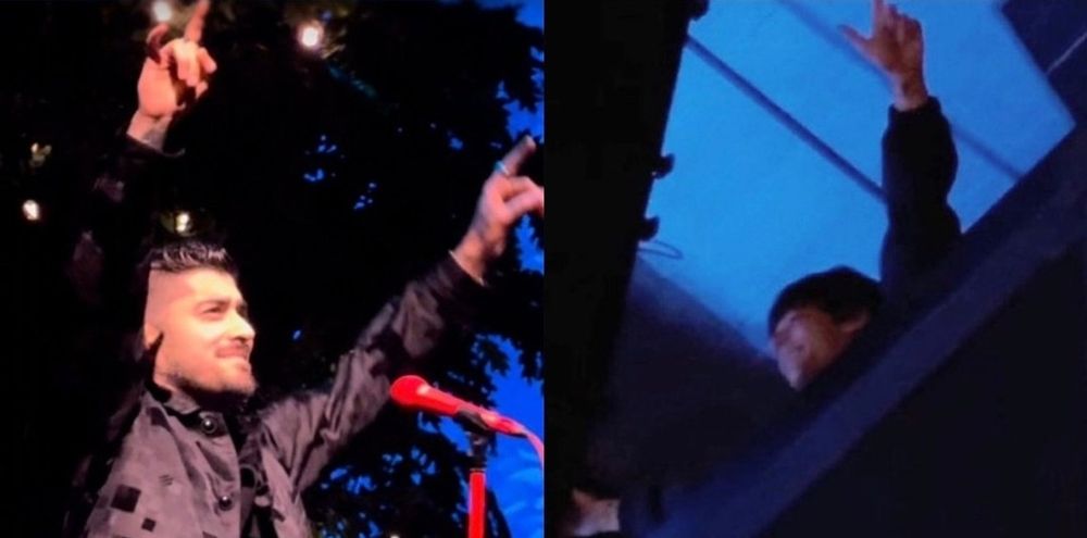 zayn malik and louis tomlinson are happy to see each other at zayn's concert in LA (28.01.2025)