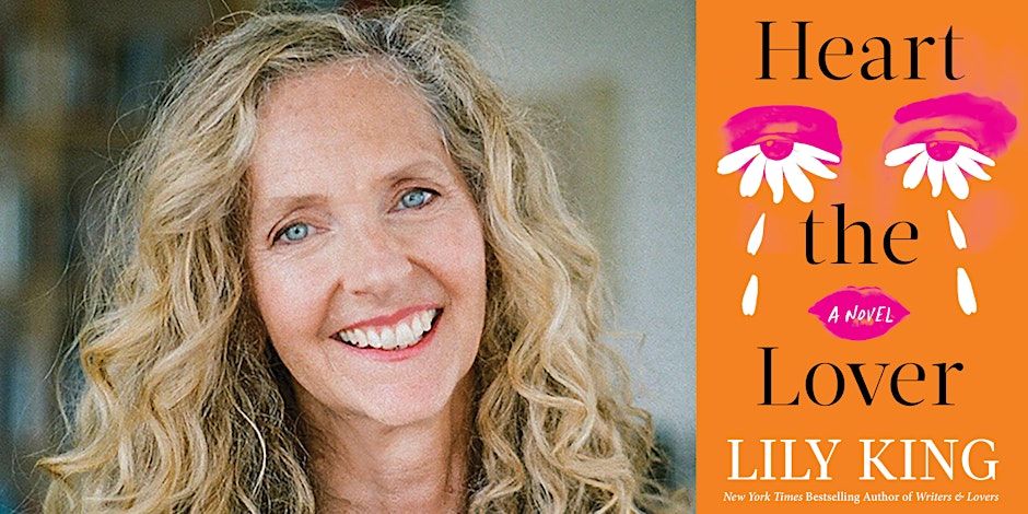 Lily King and the cover of her new novel HEART THE LOVER