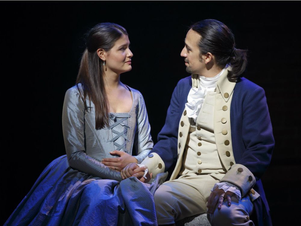 "Reality": a picture of Lin Manuel Miranda as Hamilton with a founding father ponytail