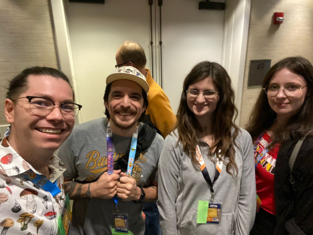 A selfie with me on the left and an incredibly talented team from the game jam.