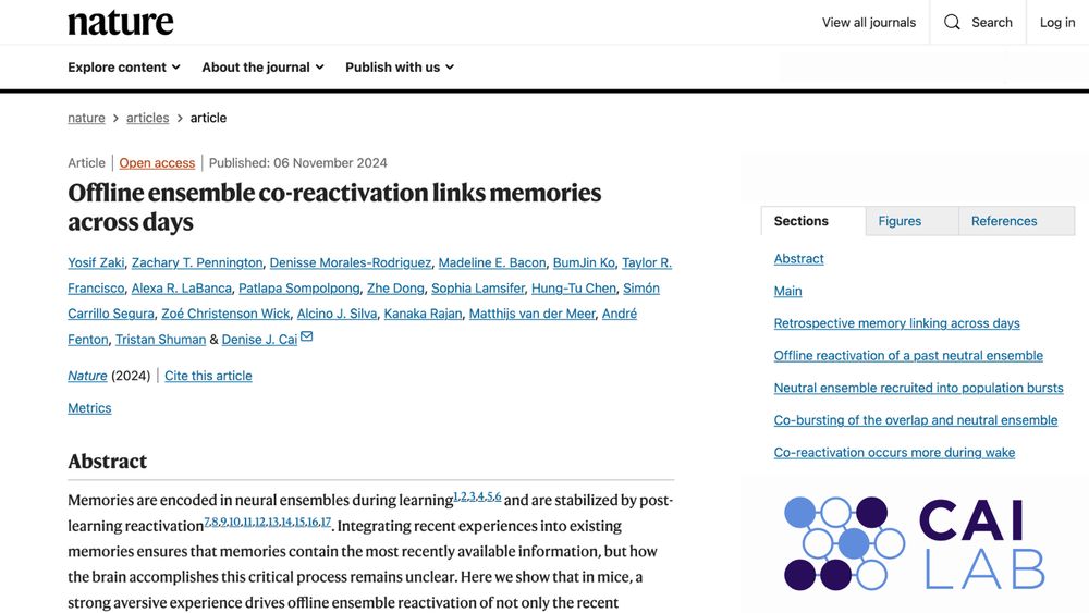 Nature paper article with title and abstract