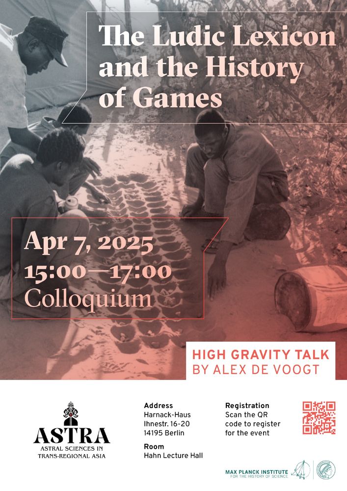 A poster for Alex de Voogt's talk entitled "The Ludic Lexicon and the History of Games".