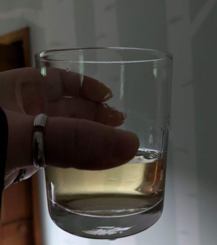 A glass of mezcal, neat. 