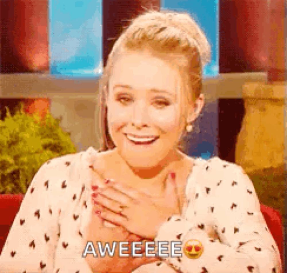 Aww Kristen Bell GIF