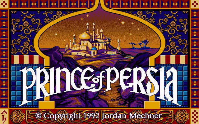 Title screen for Prince of Persia