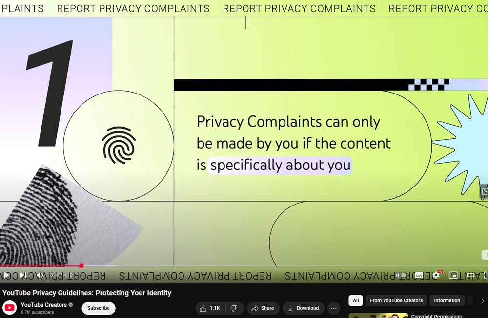 YouTube's Privacy Guidelines video, stating that "Privacy Complaints can only be made by you if the content is specifically about you". This means the claim was made by Mike Pollock himself, or someone representing him (but come on, we know it was him. Dude is terminally online, and that video went big on Twitter last week).