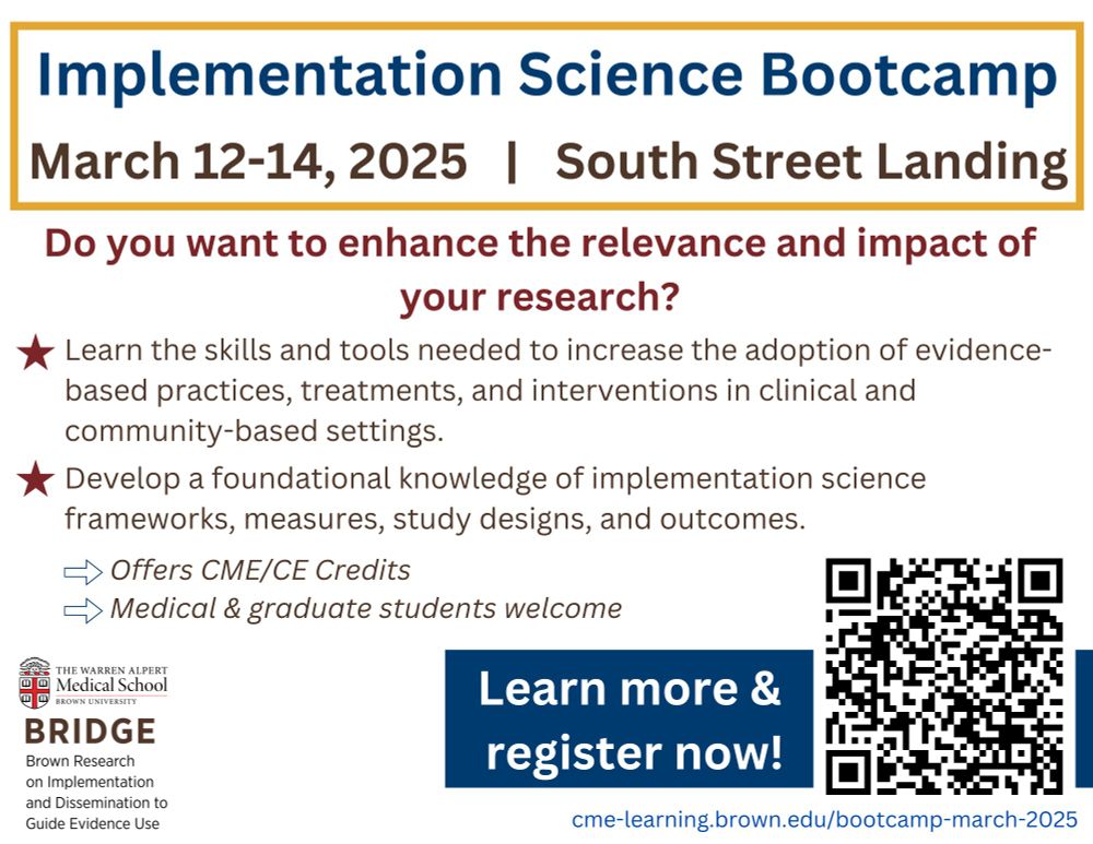 Marketing image for the BRIDGE Program's March 2025 training workshop. White background, program and university logos, a website link and QR code for the training workshop.