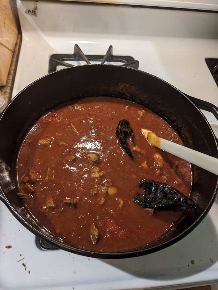 photo of nascent chili on stove