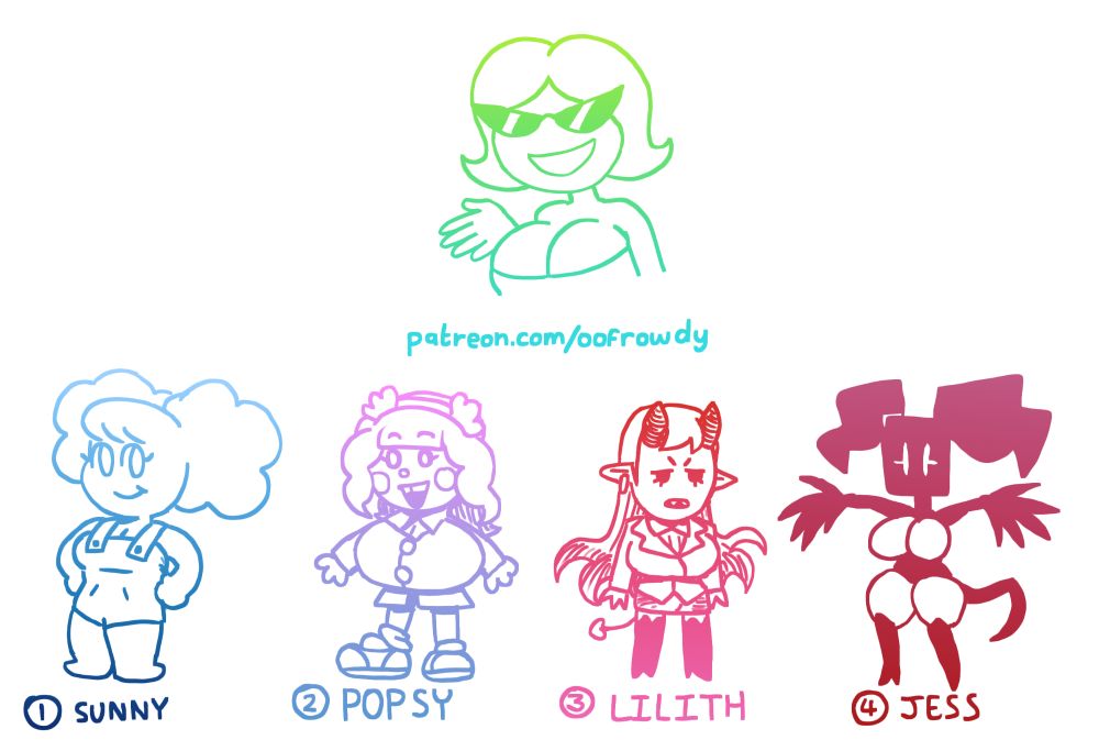 patreon, poll, sunny, miami, popsy, lilith, jess, red