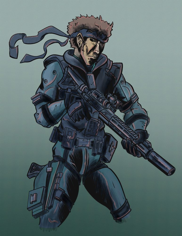 Image of Solid Snake from hit video game Metal Gear Solid (1998)