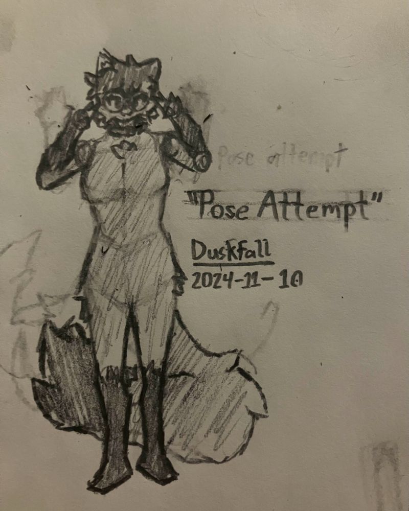 "Pose Attempt"
Duskfall, 2024-11-10 (November 10th, 2024)