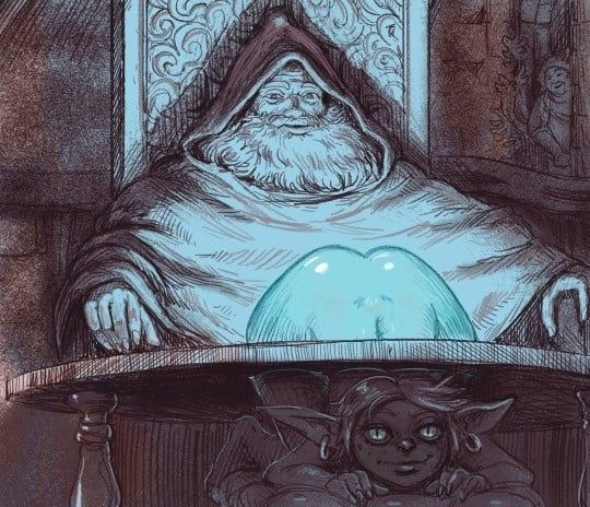 The "pondering my orbs" wizard meme but the orb is replaced by hot goblin ass
