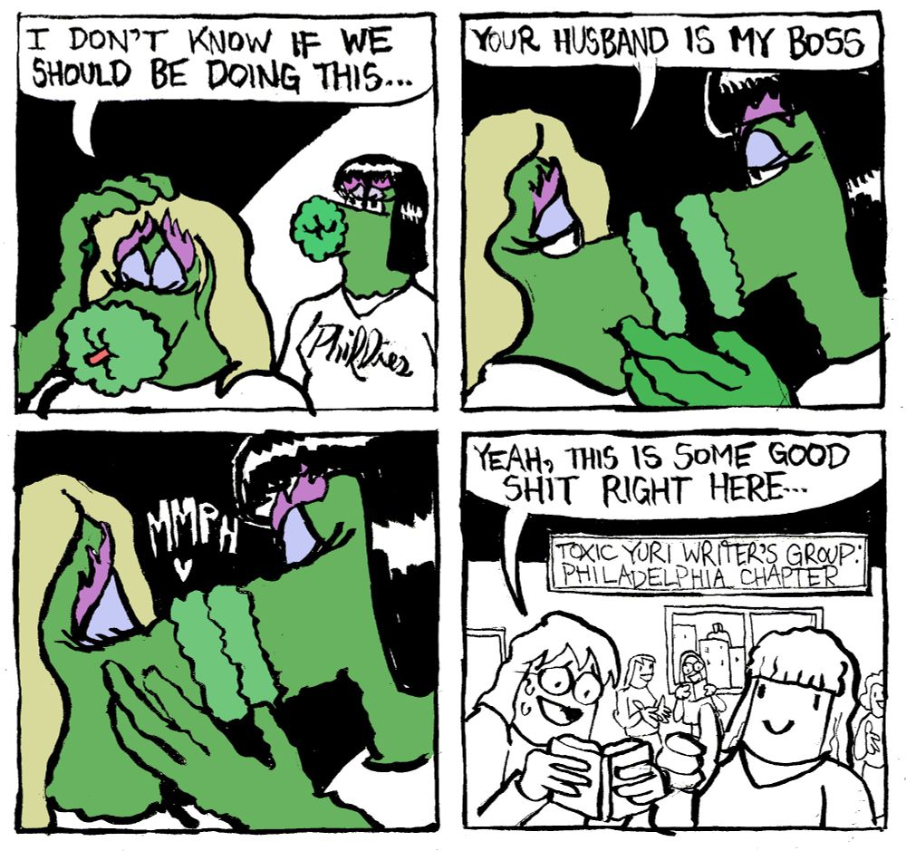 A blond female Philly Phanatic says 