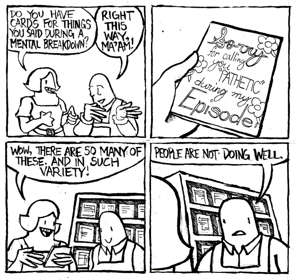 A woman asks a clerk 