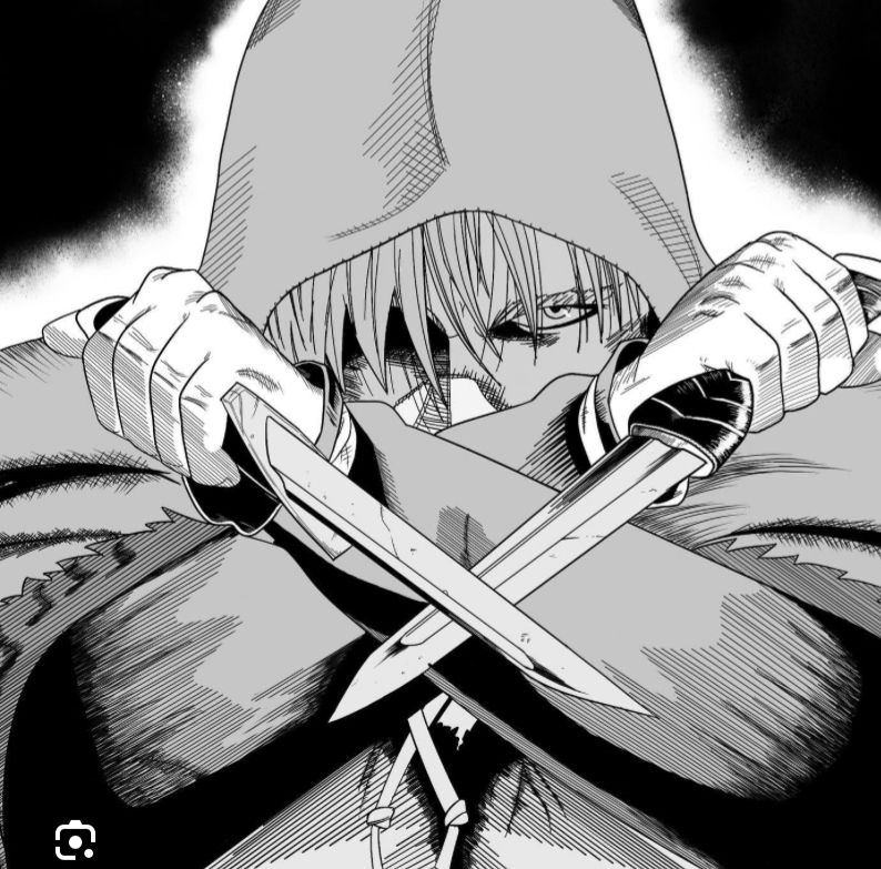 Thorfinn from Vinland Saga holding daggars.  