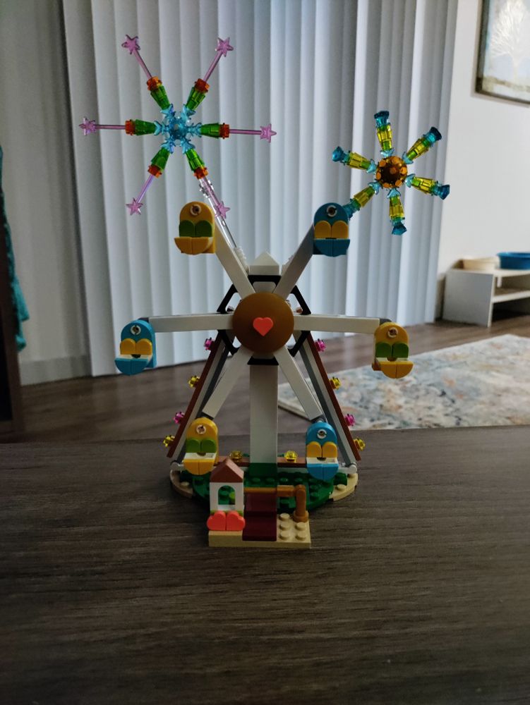 Ferris wheel and fireworks Lego set!