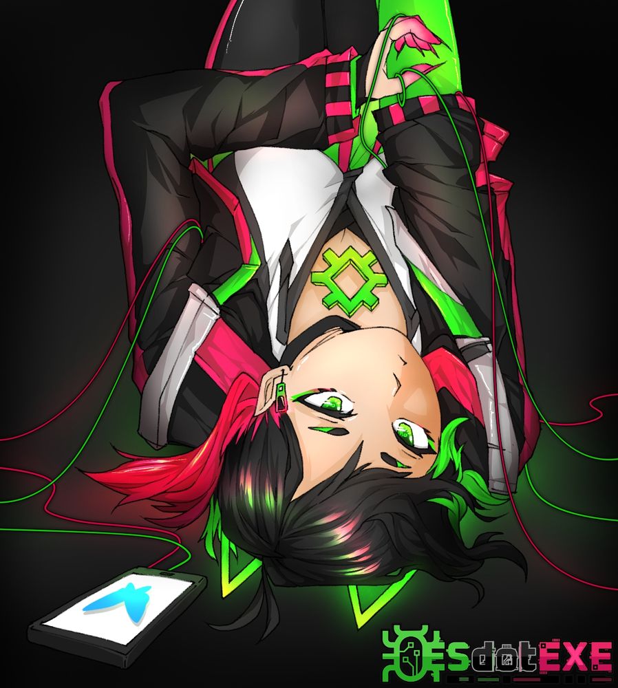 me laying on the floor downloading myself into bluesky