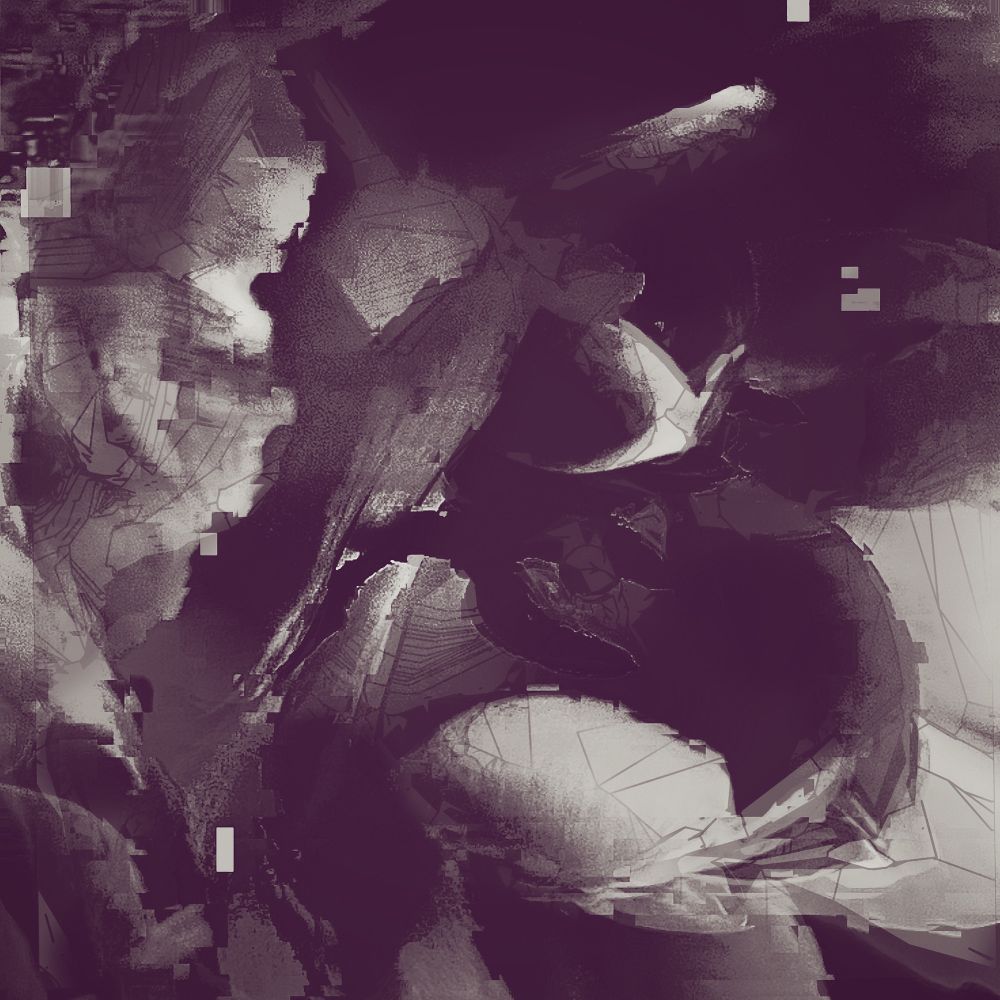 abstract distressed black and white macro image of a flower