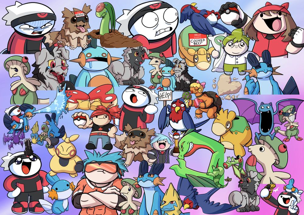 A variety of assets from TheOdd1sOut Ruby Nuzlocke video