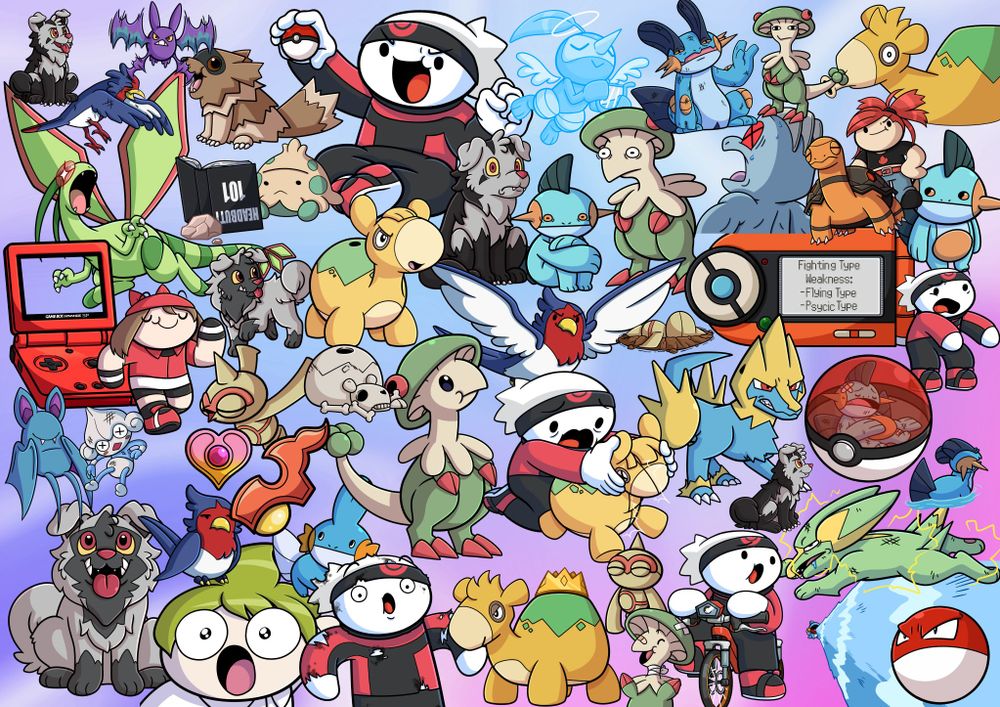 A variety of assets from TheOdd1sOut Ruby Nuzlocke video